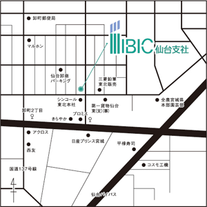 株式会社アイビック仙台支社へのアクセス
